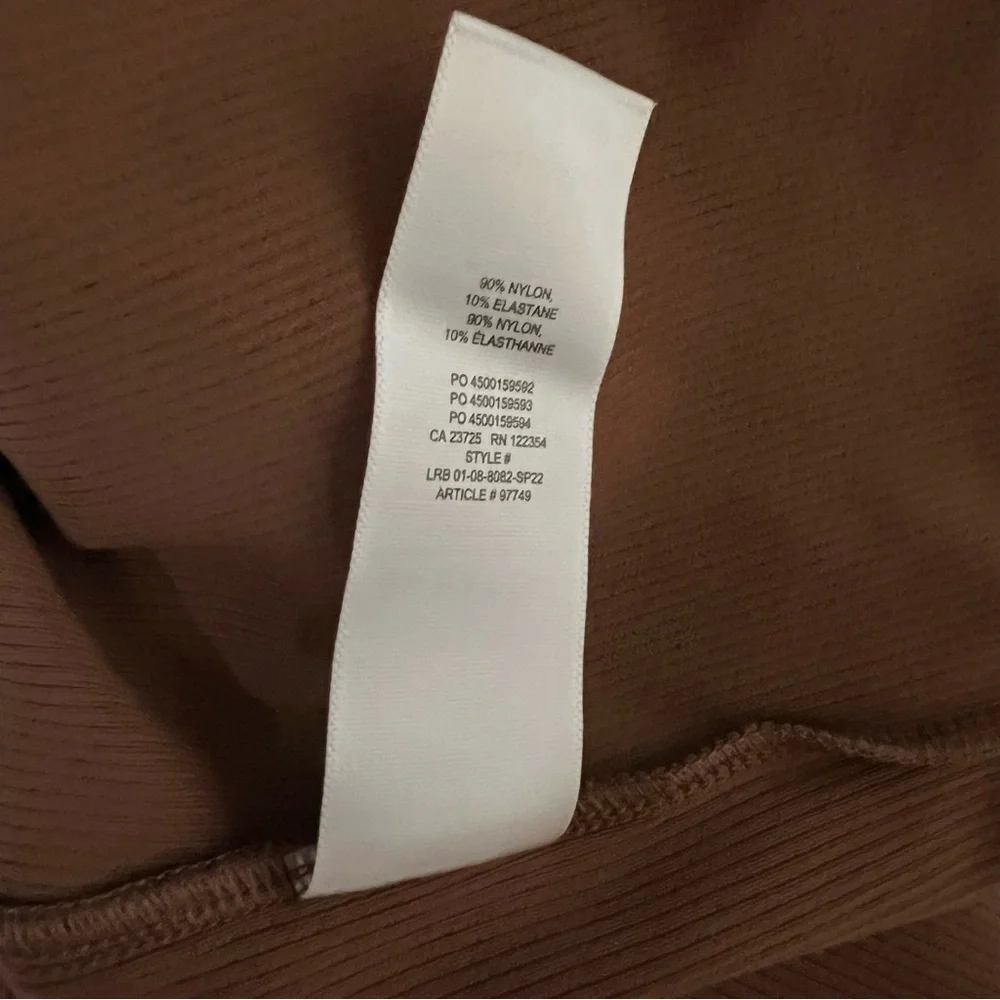 Aritzia Babaton Sculpt Ribbed Racerback Mini Dress in Brown, Size L - Picture 12 of 17